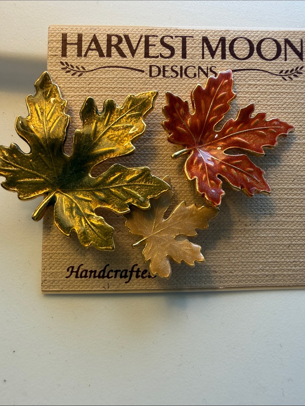 3 pc Fall Leaves Broach
